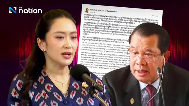 Thủ tướng Thái Lan gặp rắc rối vì cuộc gọi riêng với ông Hun Sen bị lộ Thủ tướng Thái Lan gặp rắc rối vì cuộc gọi riêng với ông Hun Sen bị lộ