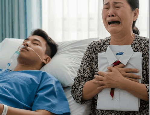 Minh ơi, hôm nay là ngày thi tốt nghiệp, mà sao con lại nằm đây thế này. Minh ơi, hôm nay là ngày thi tốt nghiệp, mà sao con lại nằm đây thế này.