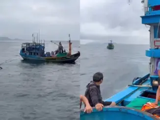 Chìm tàu cá, thuyền trưởng và 10 ngư dân cầu cứu khẩn cấp
