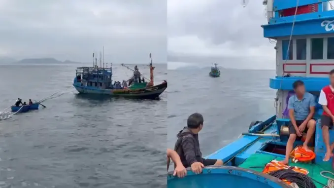 Chìm tàu cá, thuyền trưởng và 10 ngư dân cầu cứu khẩn cấp Chìm tàu cá, thuyền trưởng và 10 ngư dân cầu cứu khẩn cấp