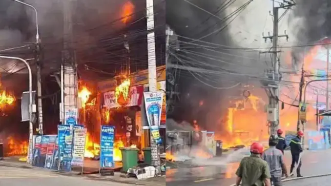 ‘Biển lửa’ bao trùm siêu thị điện máy Xanh giữa trưa, nhân viên hoảng loạn tháo chạy ‘Biển lửa’ bao trùm siêu thị điện máy Xanh giữa trưa, nhân viên hoảng loạn tháo chạy