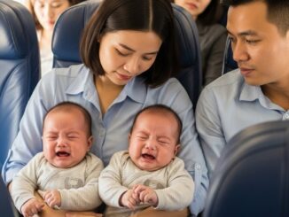 Người mẹ đơn thân bị mắng mỏ vì để 2 con sinh đôi khóc trên máy bay, đúng lúc không biết phải làm sao thì người đàn ông ngồi ghế bên cạnh đã đưa ra một yêu cầu khiến cô sững người