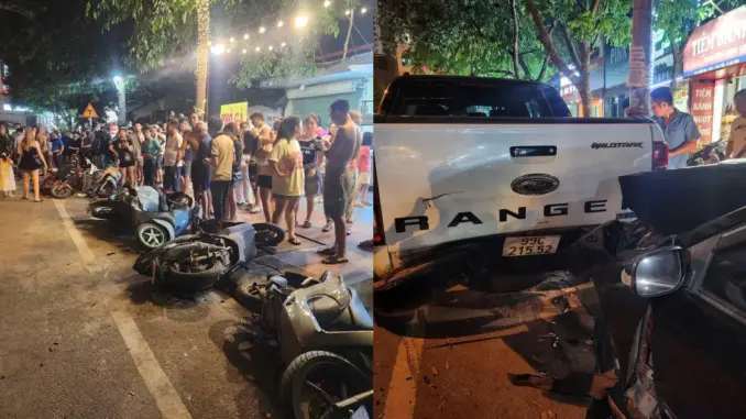 Vụ ô tô mất lái tông hàng loạt xe máy: Tài xế là cán bộ công an, có nồng độ cồn Vụ ô tô mất lái tông hàng loạt xe máy: Tài xế là cán bộ công an, có nồng độ cồn