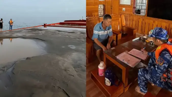 Cảnh sát biển bắt giữ tàu vận chuyển cát không rõ nguồn gốc Cảnh sát biển bắt giữ tàu vận chuyển cát không rõ nguồn gốc