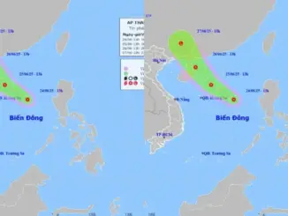 Áp thấp nhiệt đới trên Biển Đông, khả năng vào vịnh Bắc Bộ trong 2-3 ngày tới