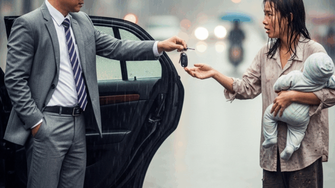 Trên đường đến sân bay công tác, giám đốc đưa chìa khóa căn biệt thự của mình cho một người ăn xin ướt sũng cùng với một đứa trẻ nhỏ… 1 tháng sau, ông trở lại thì vào căn biệt thự thì ng;ã ng;ửa….. Trên đường đến sân bay công tác, giám đốc đưa chìa khóa căn biệt thự của mình cho một người ăn xin ướt sũng cùng với một đứa trẻ nhỏ… 1 tháng sau, ông trở lại thì vào căn biệt thự thì ng;ã ng;ửa…..