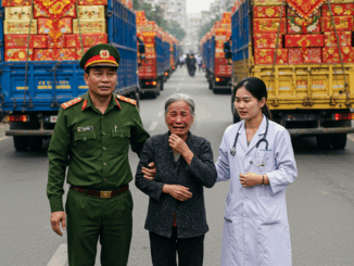 Người phụ nữ bán trá đá đầu ngõ bị cả xóm ch/ê là chử/a hoang, 1 mình nuôi con con gái đậu đại học y, nào ngờ 1 ngày có người đàn ông lái 20 chiếc xe tải chở sính lễ về làng hỏi cưới và tuyên bố sự thật suốt bao năm…