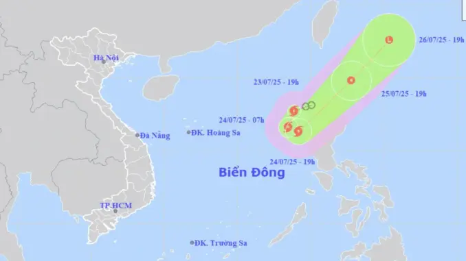 Bão số 4 tên Cỏ May hình thành trên Biển Đông Bão số 4 tên Cỏ May hình thành trên Biển Đông