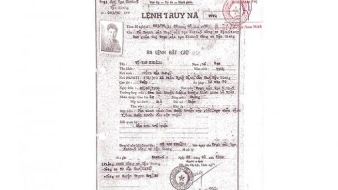 phát hiện đối tượng truy nã Nguyễn Tiến Vũ (SN 1987 phát hiện đối tượng truy nã Nguyễn Tiến Vũ (SN 1987