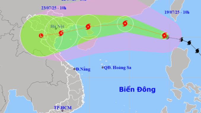 Bão Wipha vào Biển Đông, cảnh báo mưa lớn diện rộng “phủ” 18 tỉnh thành