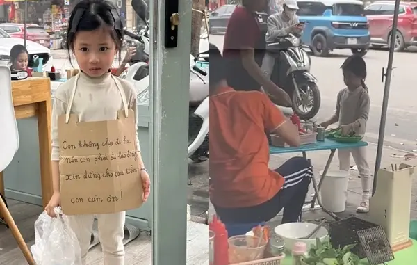 Con gái không chịu đi học, mẹ cho sang hàng xóm phụ bán phở, nhìn dòng chữ treo trước ngực vừa thương vừa buồn cười Con gái không chịu đi học, mẹ cho sang hàng xóm phụ bán phở, nhìn dòng chữ treo trước ngực vừa thương vừa buồn cười