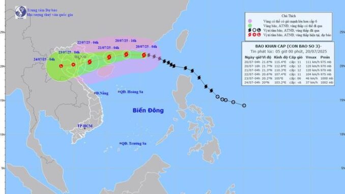 Tin bão khẩn cấp (Cơn bão số 3)