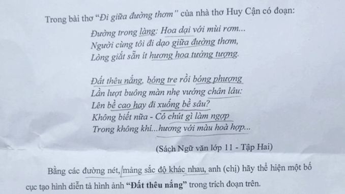 Đề thi Vẽ Mỹ thuật khiến nhiều người ngỡ ngàng vì tưởng là... đề Văn Đề thi Vẽ Mỹ thuật khiến nhiều người ngỡ ngàng vì tưởng là... đề Văn
