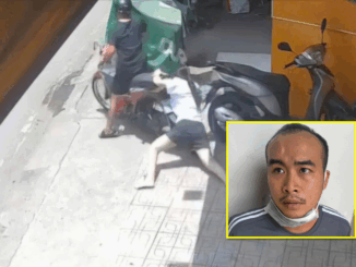 Tên cướp tiệm vàng, kéo lê nữ nhân viên