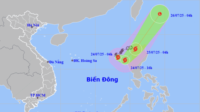 Bão Cỏ May mạnh lên đầu cấp 9, giật cấp 11, bắc Biển Đông gió mạnh, dông lốc Bão Cỏ May mạnh lên đầu cấp 9, giật cấp 11, bắc Biển Đông gió mạnh, dông lốc