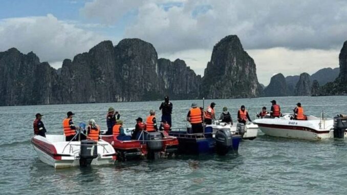 Phát hiện thithe nghi là nam nạn nhân cuối cùng vụ lật tàu trên Vịnh Hạ Long