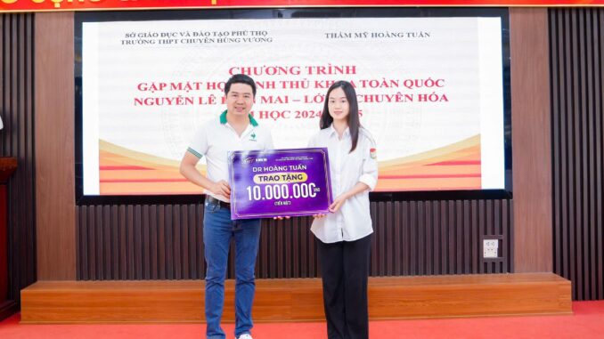 Chúc mừng Nguyễn Lê Hiền Mai đã được ưu ái nhận được phần thưởng chưa thủ khoa nào có