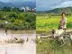 Nghẹt thở pha dùng drone hạng nặng giải cứu 2 bé mắc kẹt giữa dòng nước xiết
