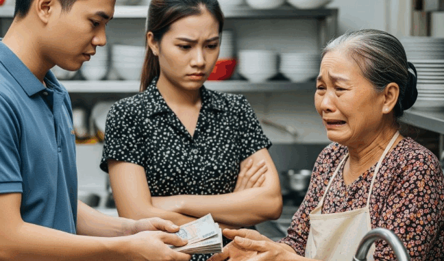 “Anh ăn cơm của em, ngủ ở nhà em, vậy mà hào phóng cho người khác tận 5 triệu. Giàu nhỉ?”
