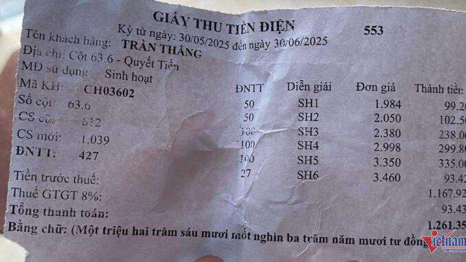 Hóa đơn tiền điện 2 hộ ở Phú Thọ giống hệt nhau: EVN không phát hành, dân nghi ngờ có sai sót