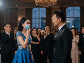 Đi dự tiệc ở khách sạn 5 sao, chồng bảo vợ là ô s//in, khi vợ tháo khẩu trang mọi người liền á khẩu còn chồng â/n hậ//n tới cuối đời…